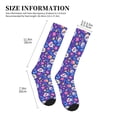 thumbnail image 2 of Lsque colorful Skull flower leaf Pattern Sport Compression Socks for Men & Women 15-20 mmHg Knee High Nurse Pregnant Running Medical and Travel Athletic, 2 of 6