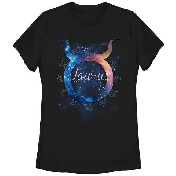 Women's Lost Gods Taurus  Graphic Tee Black Medium