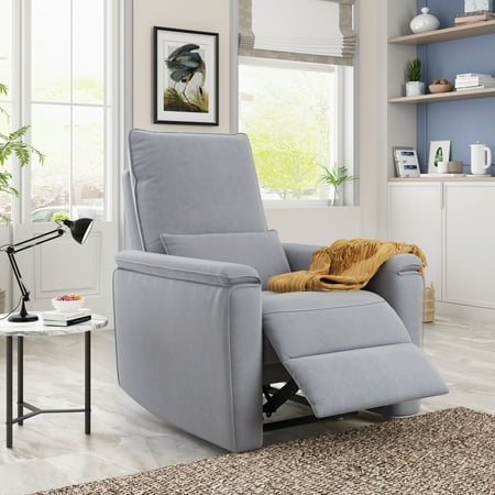 Recliners Chair for Elderly,Fabric Recliner Sofa Recliner Chair with Four Armrests and Two Backrests for Living Room Bedroom Home Theater,Furniture Sofa Seat Couch Chair,Light Gray