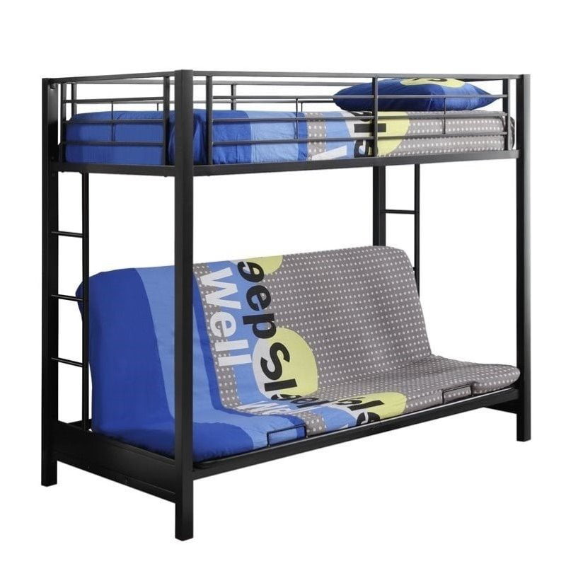 Metal Twin Over Futon Bunk Bed Frame, Eclipse Twin Over Full Futon Bunk Bed Assembly Instructions