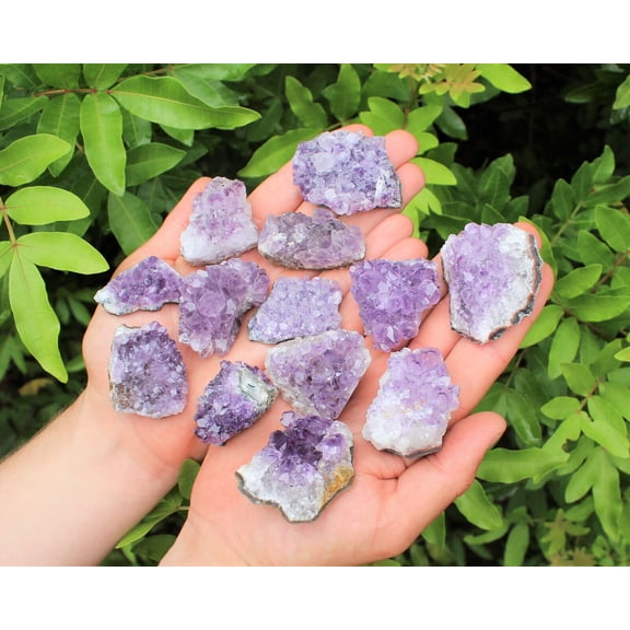 Bulk 1/2 lb Lot Natural Amethyst Crystal Clusters Geodes Gemstone (2 - 3 Pieces)