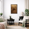 thumbnail image 3 of Framed Canvas Print Horse Running Wall Art Vintage Farmhouse Decorative for Living Room Bedroom - 16"x24" BLACK, 3 of 8