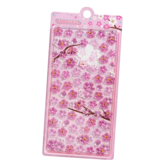 3D Flower Blossom Relief Stickers Embossed Sticker for Wall Decoration Kids Craft Project Notebook Stationery Sticker
