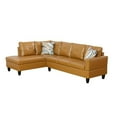 thumbnail image 2 of Star Home Living Corp Chris Faux Leather  Left Facing Sectional Ginger, 2 of 11