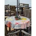 thumbnail image 2 of Outdoor Tablecloth with Umbrella Hole for Patio/Picnic/Party/Camping, Summer Lemons Waterproof Table Cloth Round Cover Washable, Coastal Nautical Shell Crab Vintage Art (Dia 60"), 2 of 8