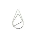 thumbnail image 1 of maskred 30 Pieces Paper Clip Cute Water Drop Shape Simple Style Solid Color Office School Note Book Photo Clamp Bookmark Silver, 1 of 6
