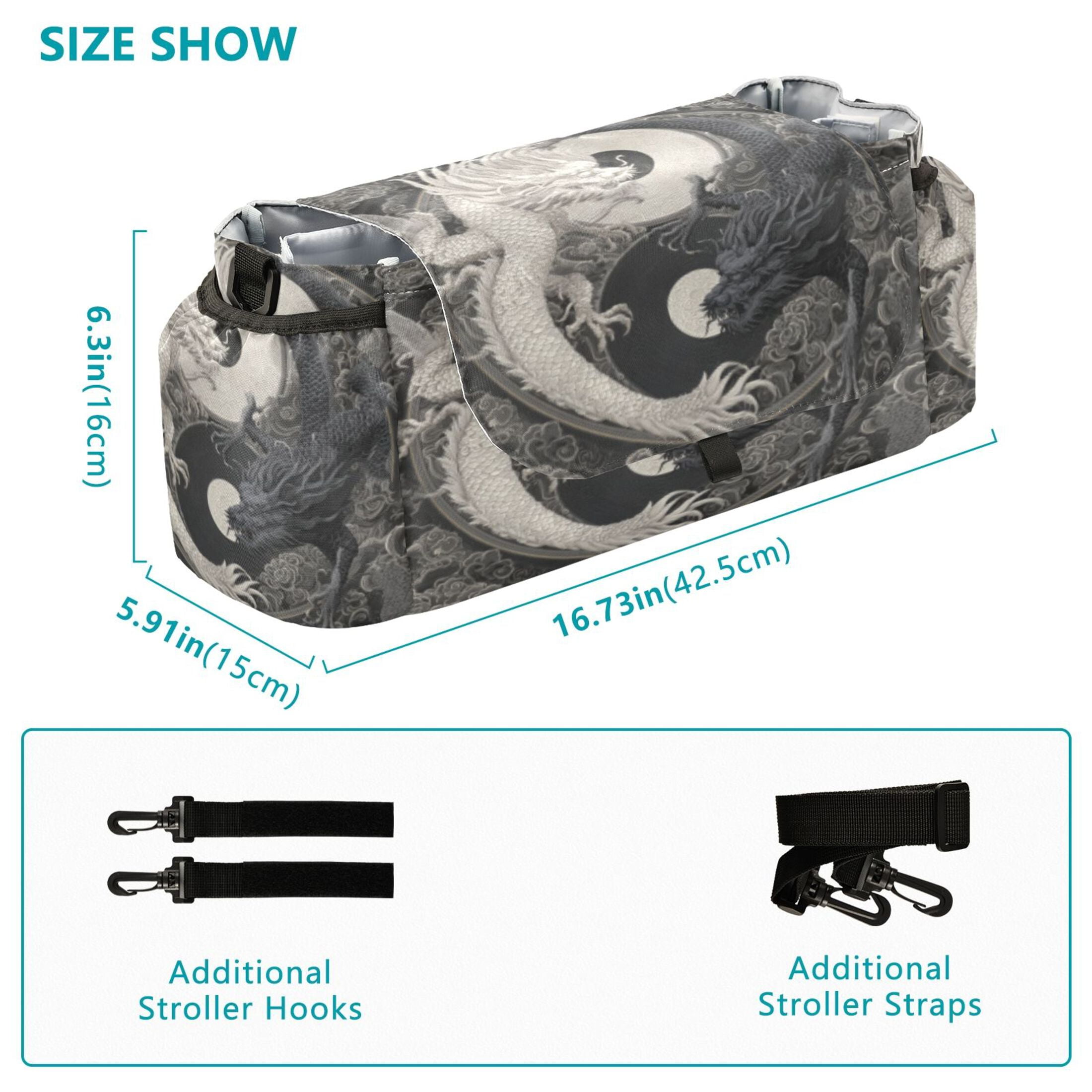 DIXRUYEE Stroller Organizer Dragon Tempest Printed