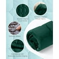 thumbnail image 4 of Sivio Crystal Velvet Weighted Lap Blanket 7lbs, Portable All-Season Adult Lap Pad for Relaxation, Sleep and Travel, 24"x29" Dark Green, 4 of 8
