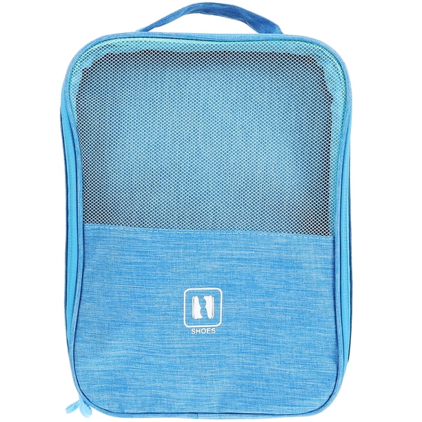 GOOHOCHY Bolsa de viaje para zapatos, impermeable, organizador multifuncional para viajes (azul)