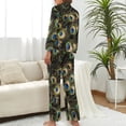 thumbnail image 2 of Peacock Women's Long Sleeve Flannel Pajama Set Sleepwear XL, 2 of 5