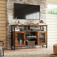 thumbnail image 3 of BOBOKY TV Stand 55 inch TV, Tall Entertainment Center with Storage, Farmhouse Industrial TV Console for Bedroom Living Room,Rustic Brown, 3 of 7