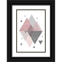 Urban Epiphany 23x32 Black Ornate Wood Framed with Double Matting Museum Art Print Titled - Pink Grey 2