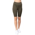thumbnail image 3 of Juniors Wide Band High Waist Active Workout Biker Running Shorts Leggings, 3 of 4