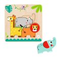 thumbnail image 3 of TOOKYLAND Multi Layered Animal Puzzle - 7pcs - 3D Wooden Puzzle Early Education Toy, Ages 12m+, 3 of 9
