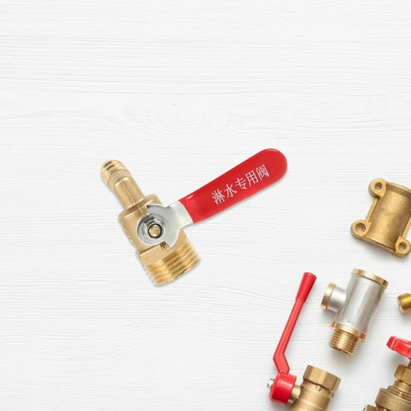 OULII Water Pipe Valves 1Set Golden Shut Off Valve Round Handle Plumbing Supplies