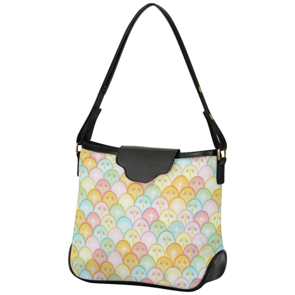 ALAZA Women Hobo Shoulder Handbag Cute Scale Print Tote Bag Large Capacity Purse