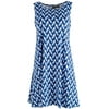 Allison Brittney Petite Blue Labirinto Casual Dress X-Large Petite Blue