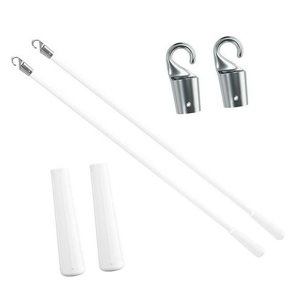 BIBABLYKE Upgrades Fiberglass Vertical Blind Tilt Wand Adjustable Tilt Rod with Hook & Grip for Window Blinds Replacement Parts