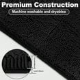 thumbnail image 4 of Yujoon Super Soft Chenille Bathroom Rug Non-Slip Absorbent Machine Washable Bath Mat, 17"x24", Black, 4 of 8