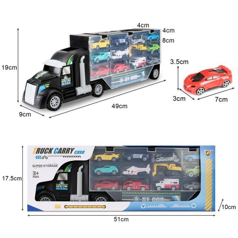 Truck with cars inside hot sale toy