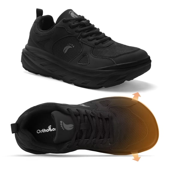 OrthoComfoot Men's Orthopedic Wide Walking Shoes: Comfortable Supportive Shoes for Walking and Everyday Wear