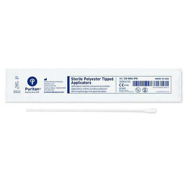 Puritan 25-806 1PD Sterile Polyester Swab, Regular Tip, 6