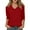 Red, variant on Aihuaihua Womens Long Sleeve Tee Shirts V Neck Black Tshirt Solid Trendy Top Cute Fall Clothes for Women Khaki L