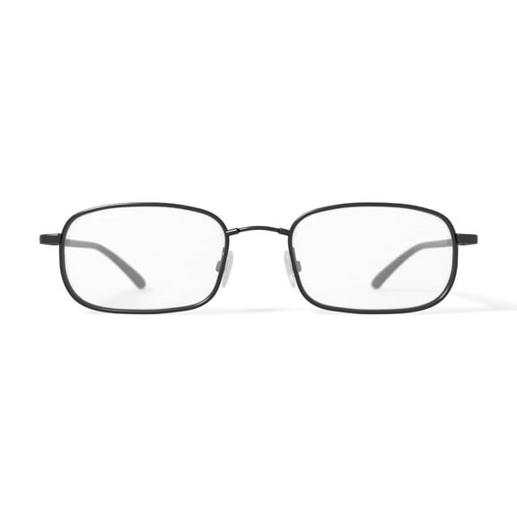 TiFlex Men's T1552 Rectangular Prescription Eyeglasses with Case, Dark Pewter