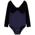 thumbnail image 5 of Girls' Solid Color Long Sleeved Round Neck Dance Practice Uniform Medium And Large Children's Jumpsuit, 5 of 5