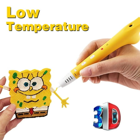 3D Printing Pen for Kids and adults Low Temperature with PLC Filament 1.75mm STEM Educational for 3D Arts Crafts Drawing and Doodlin