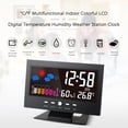 thumbnail image 1 of Electric Desktop Clock Electronic Alarm Colorful LCD Backlight Screen Digital Clock Date Time Calendar Desk Watch, 1 of 6