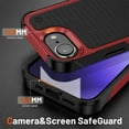 thumbnail image 4 of Nalacover iPhone 8 Plus / 7 Plus Case, Heavy Duty 3 in 1 Rugged Shockproof Rugged Silicone Hybrid Hard PC Soft TPU Bumper Camera Raised Drop Protective Girls Women Boy Men Phone Covers, Red, 4 of 7
