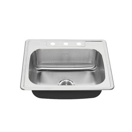 American Standard Single Bowl Sink - American Standard Colony 25'' x 22'' Single Bowl Drop-In Kitchen Sink