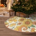 thumbnail image 5 of Sikiie Groovy Hippie Flower Mushrooms Nativity Christmas Tree Skirt, Jesus Christian Winter Holiday Tree Mat Decoration(30-48IN)48", 5 of 6