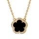 thumbnail image 2 of Collar con dije de trebol onix chapa de oro 18k, 2 of 5