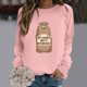 thumbnail image 3 of Gibobby Sudadera sin capucha y ocio Linda sudadera de marmota – Sudadera feliz del día de la marmota Sudadera cómoda para mujer para los amantes de la marmota (tipo 4)(Rosa, XL), 3 of 4