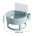thumbnail image 3 of Huayishang Locker Shelf Hair Dryer Holder Adhesive Blow Dryer Holder Wall Mounted Hair Dryer Rack No Drilling Dryer Hanger for Bathroom Decor, Kitchen Essentials Clearance Sale Blue, 3 of 8