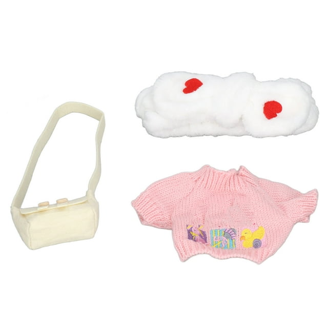 Ropa de pato de peluche de dibujos animados, conjunto de 3 piezas, accesorios de pato amarillo, ropa de pato de peluche multifuncional