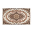 thumbnail image 2 of Vintage Dark Brown Pattern Boho Rugs and Mats Non Skid Washable Absorbent Microfiber Soft Kitchen Mat for Floor Set Of 2 Decor Stain Resistant 17"x47"+17"x30", 2 of 7