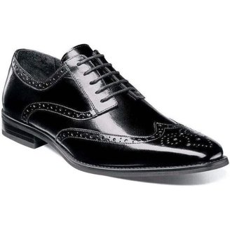 ECCO Lisbon Shoes Mens 9.5 43 EU Black Leather Wingtip Brogue Oxford Comfort Amazon.com | ECCO Men main image 4