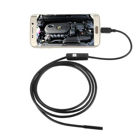 T-Mack New Security camera Black 6 LED 7mm Lens Cable Waterproof Mini USB Inspection Borescope Camera For Android Endoscope 640*480 Phones/1280*720 PC