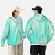 thumbnail image 4 of Balery Cyan Mint Marble Sudadera ligera de manga larga con capucha y protección solar UPF 50+ para hombre y mujer, ideal para pesca y running-Small, 4 of 7