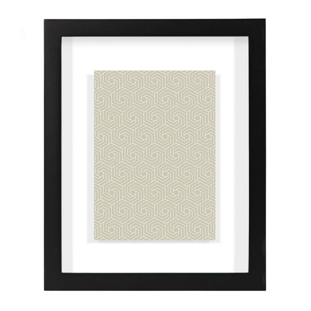 DesignOvation Gallery Float 8" x 10" Black Picture Frame