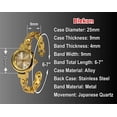 thumbnail image 5 of Blekon Collections Women's Crystal Embellished Twist with Round Face 25mm Metal Cuff Bracelet Watch, 5 of 5
