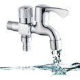 thumbnail image 2 of Outdoor Faucet Double Outlet Faucet,double Outlet Garden Faucethigh Quality Brass Outlet Faucet,control Garden Faucet Double Outlet 3/4' Interface 3/, 2 of 4