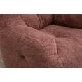 thumbnail image 4 of Teddy Fabric Bean Bag Chair for Adults & Kids, Lazy Bean Bag Sofa with Memory Foam & Soft Backrest for Bedroom, Living Room, Playroom, 39.37''x37.00''x27.56'', Bear 250lbs, Bean Paste Red, 4 of 7