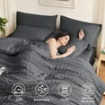 thumbnail image 2 of Juego de edredón SunStyle Home Full/Queen, 7 piezas, gris oscuro, 2 of 8