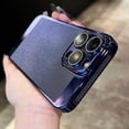 thumbnail image 2 of Heat Dissipation Breathable Cooling Case for iPhone 14 13 12 11 Pro Max Plating Electroplate Shockproof Slim Cover (for iPhone 14 Pro Max,Dark Blue), 2 of 16