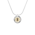 thumbnail image 2 of Delight Jewelry Goldtone Disc 1/2'' Initial - l - Joy Ring Charm Necklace, 18", 2 of 4