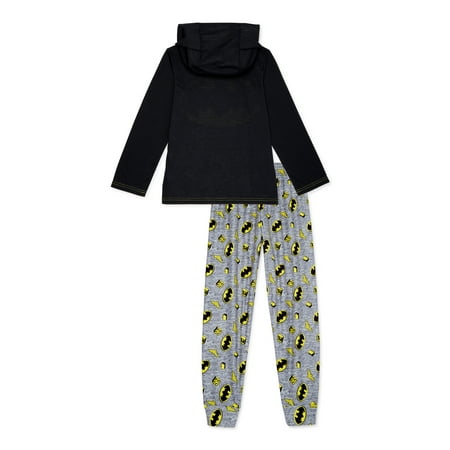 Lego Batman Boys 2-Piece Pajama Hooded Set, Sizes 4-12
